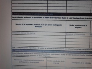 Declaración patrimonial.